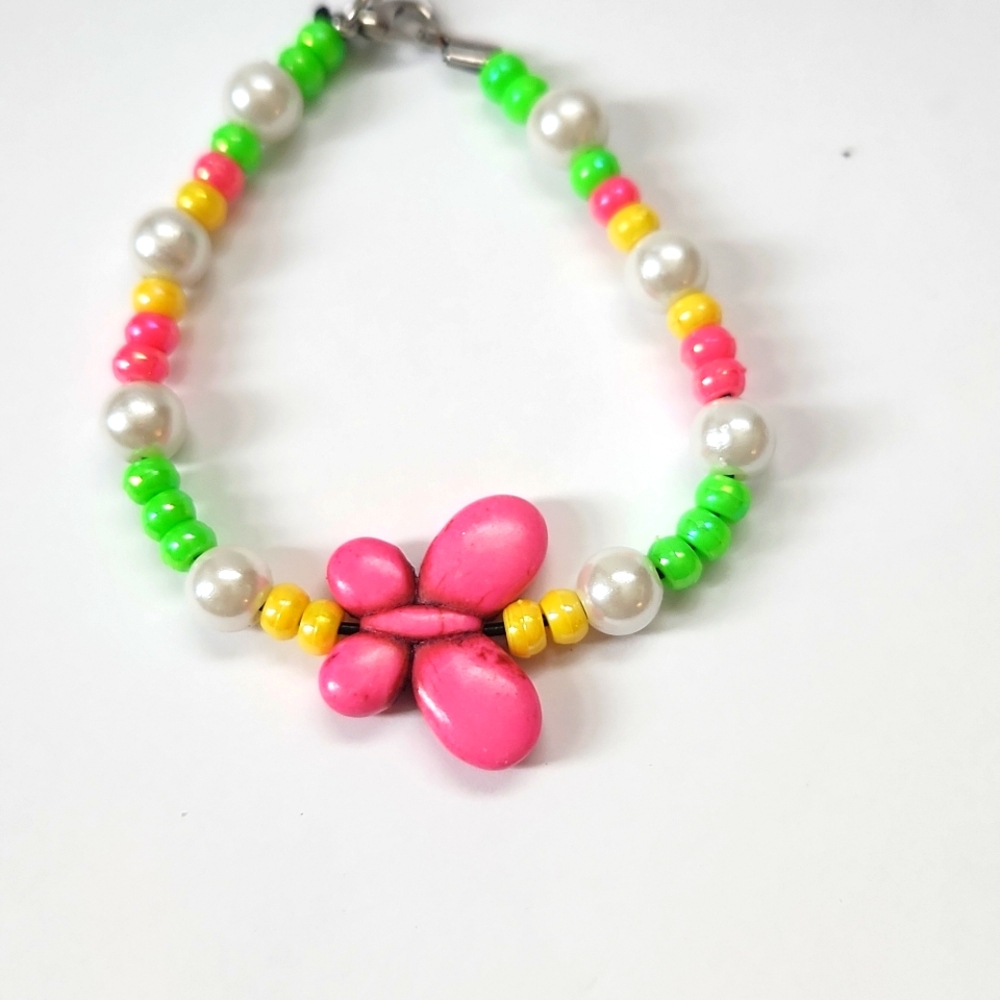 Butterfly beaded bracelet